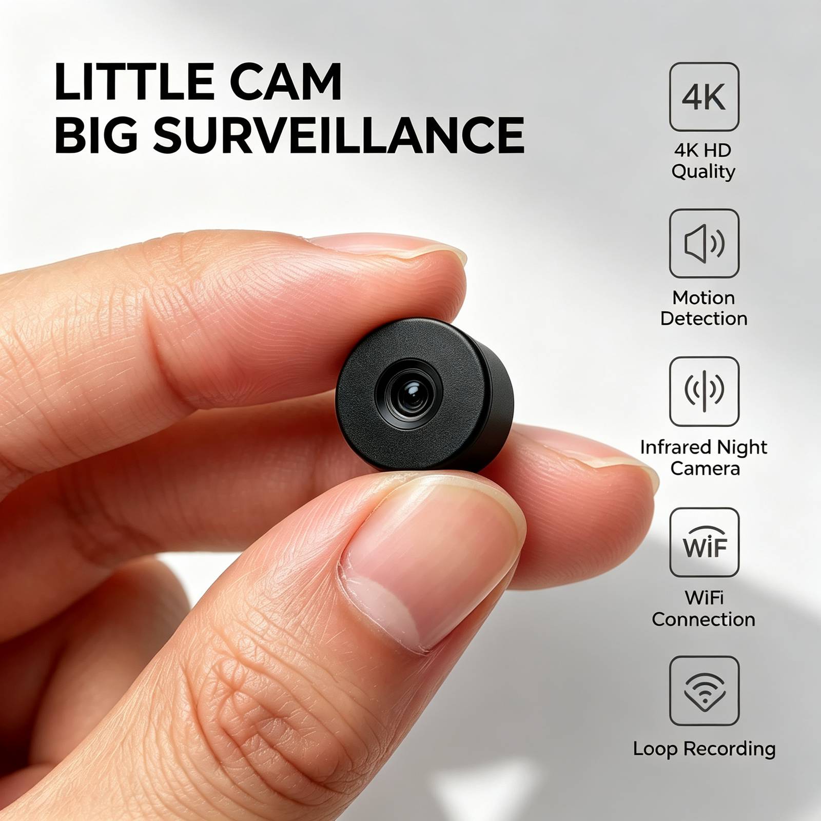 Office Technologies - R1 Mini WiFi Güvenlik Kamerası, 4K